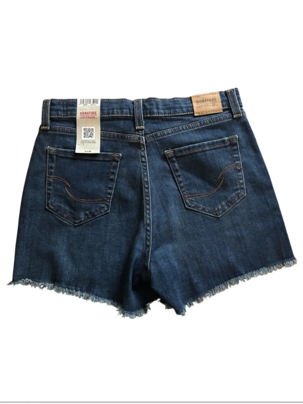 Signature Levi Strauss High-Rise Denim Shorts - Blue